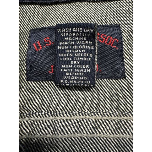 US Polo Assn Jeans Co‎ Denim Jean Jacket Size M Teen Blue NWT Deadstock Vintage - Picture 8 of 11